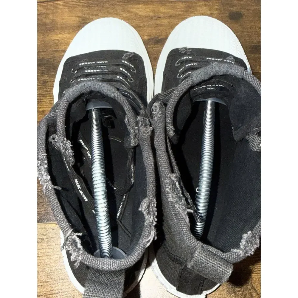 Marc Jacobs The High Top Sneaker Black Canvas EU 42 W12 M9 New $225